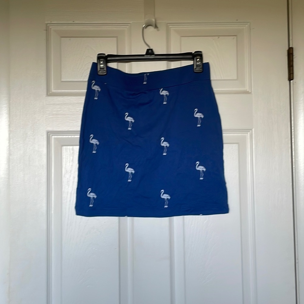Women’s blue flamingo skirt size large TEE by Big Star